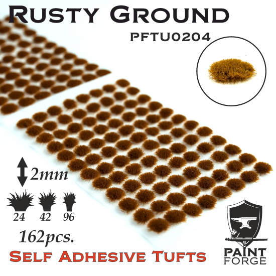 Paint Forge kępki trawki Rusty Ground - 162sztuk / 2mm